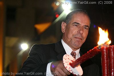 הדלקת משואות בטקס בירושלים 2008/   סעיד אל עוקבי – פעיל שלום